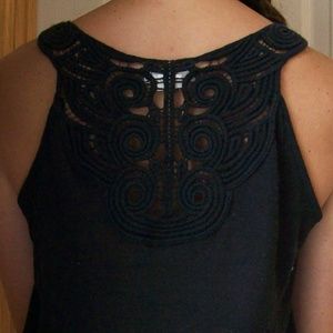 H&M Black Tank Top, Rope Decal, XSmall